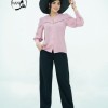 شومیز جلو دکمه یقه هفت