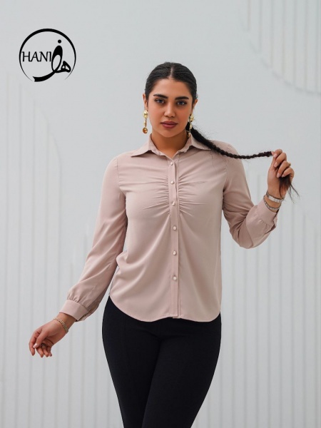 شومیز یقه مردانه چین دار